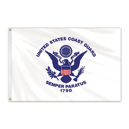 Global Flags Unlimited Coast Guard Outdoor Nylon Flag 4'x6' 203853